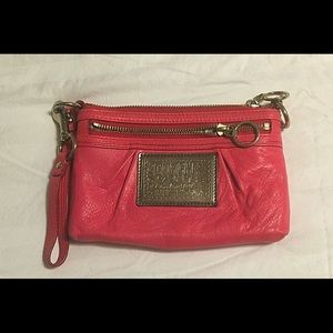Pink limited edition coach wristlet